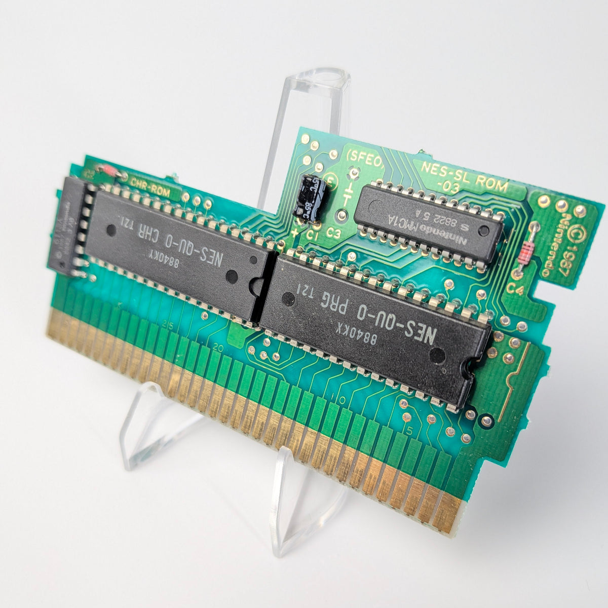 Computer memory modules on a white background