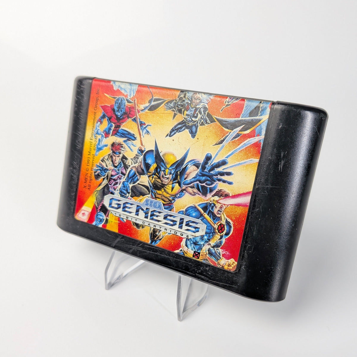 Game cartridge with colorful artwork on a white background