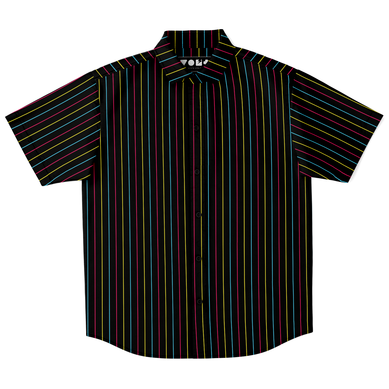 CYMK Pinstripe Button Down T-Shirt